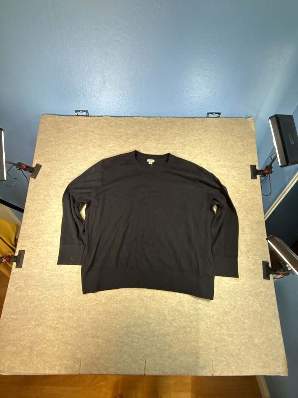 L.L. Bean Cotton/Cashmere Crewneck Sweater Size 3X Plus Black